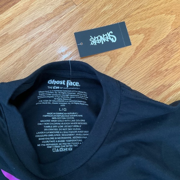 Spencer’s Ghost Face Adult Graphic T Shirt Black Size Large - Picture 3 of 7